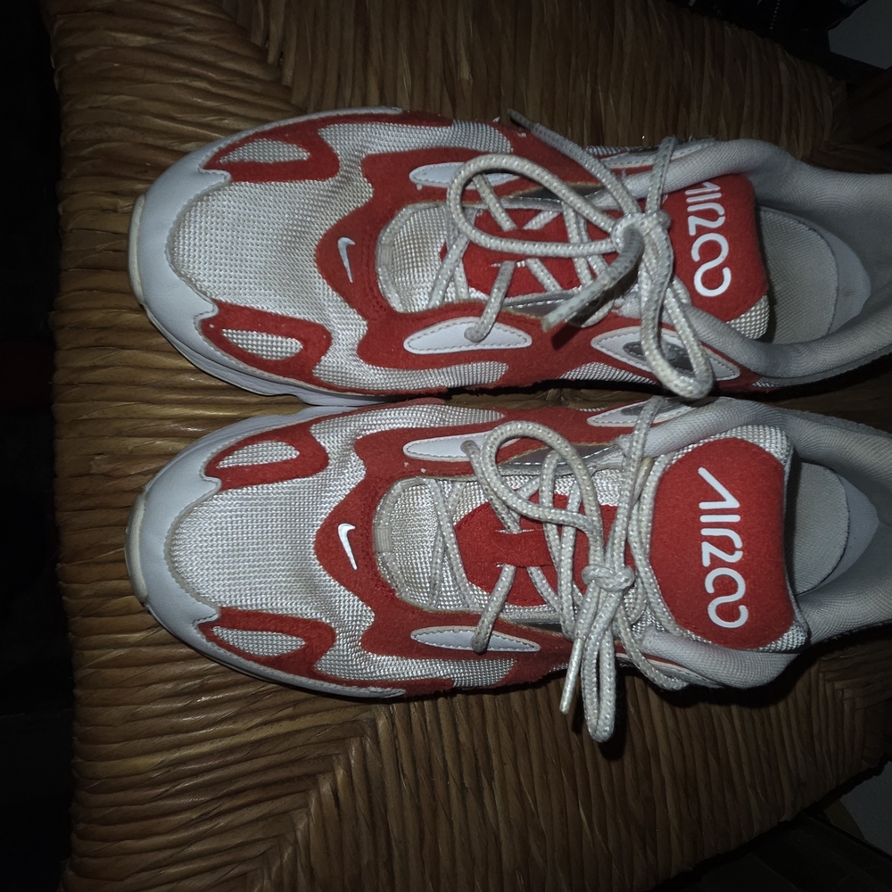 Nike Red and White Men's Casual Sneakers
